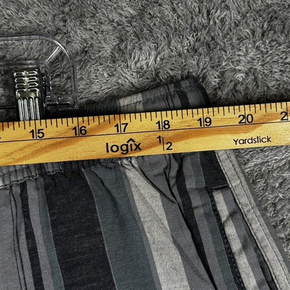 Katin Shorts Mens 2XL Gray Striped Linen Blend Drawstring Chino Pockets Casual - Picture 4 of 12